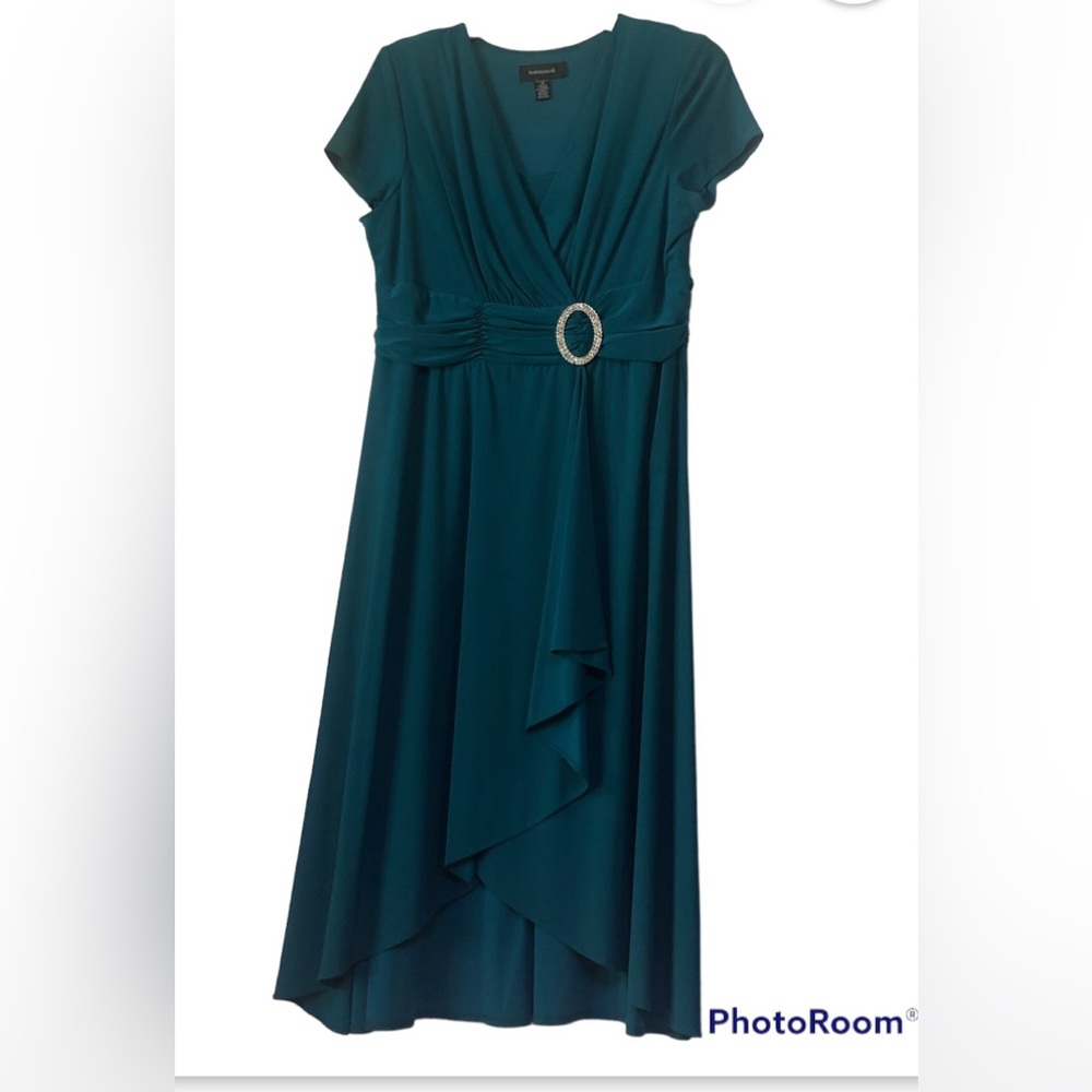 R&M Richards Deep Teal High Low Dress